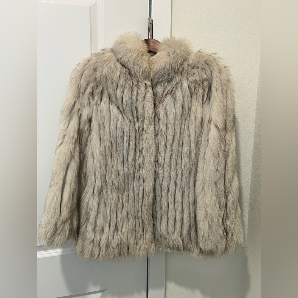 Real Saga Fox Cream Fur Coat